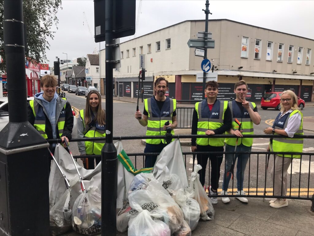 ITVET team litter picking.