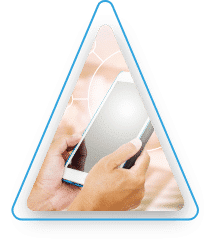 A person looking at a digital screen.