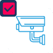 Blue Icon Of Occupancy Monitoring Sensors