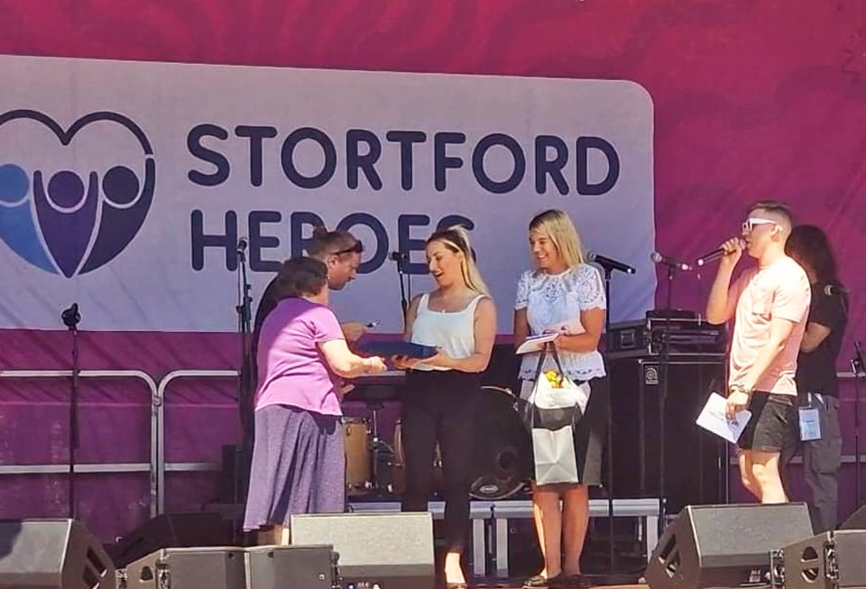 Stage at Stortford Heroes festival.