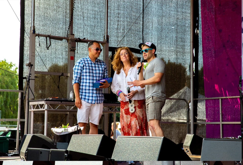 Award ceremony at Stortford Heroes festival.