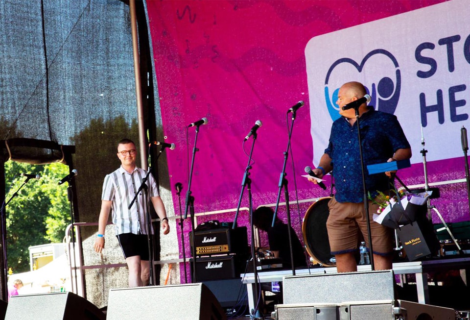 Award ceremony at Stortford Heroes festival.