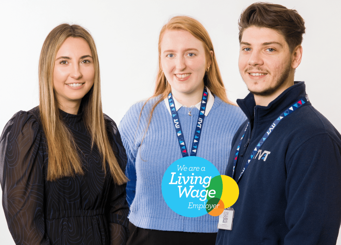ITVET team with Living Wage overlay