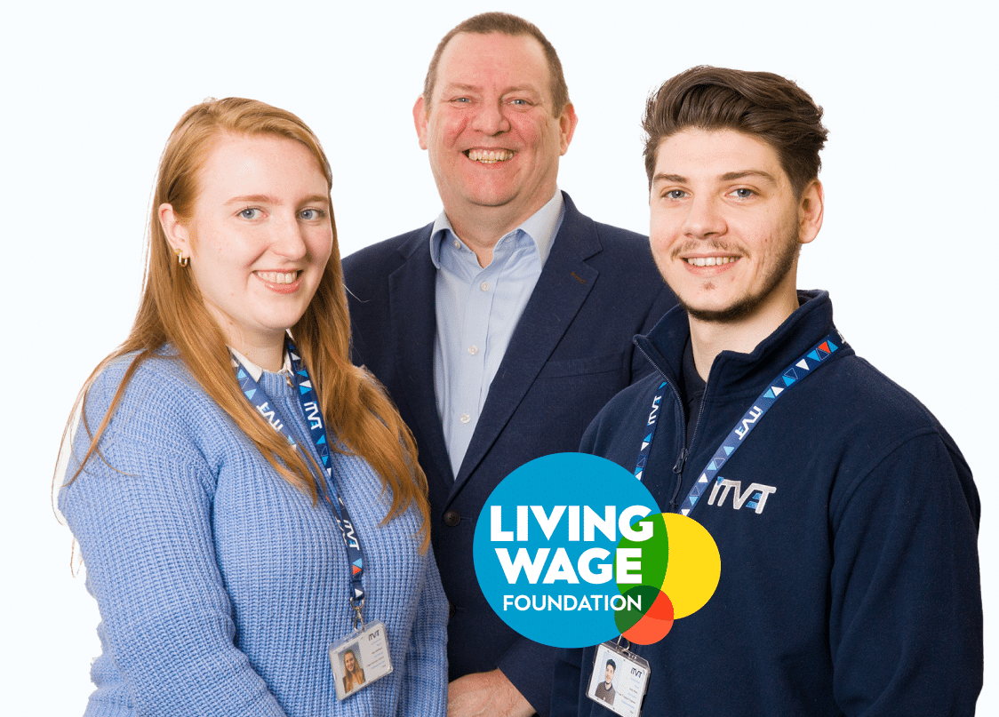 ITVET team with Living Wage overlay