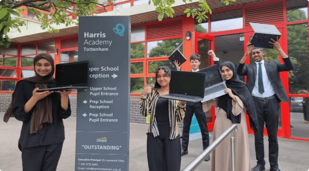 Harris Academy Receives Laptop Donations