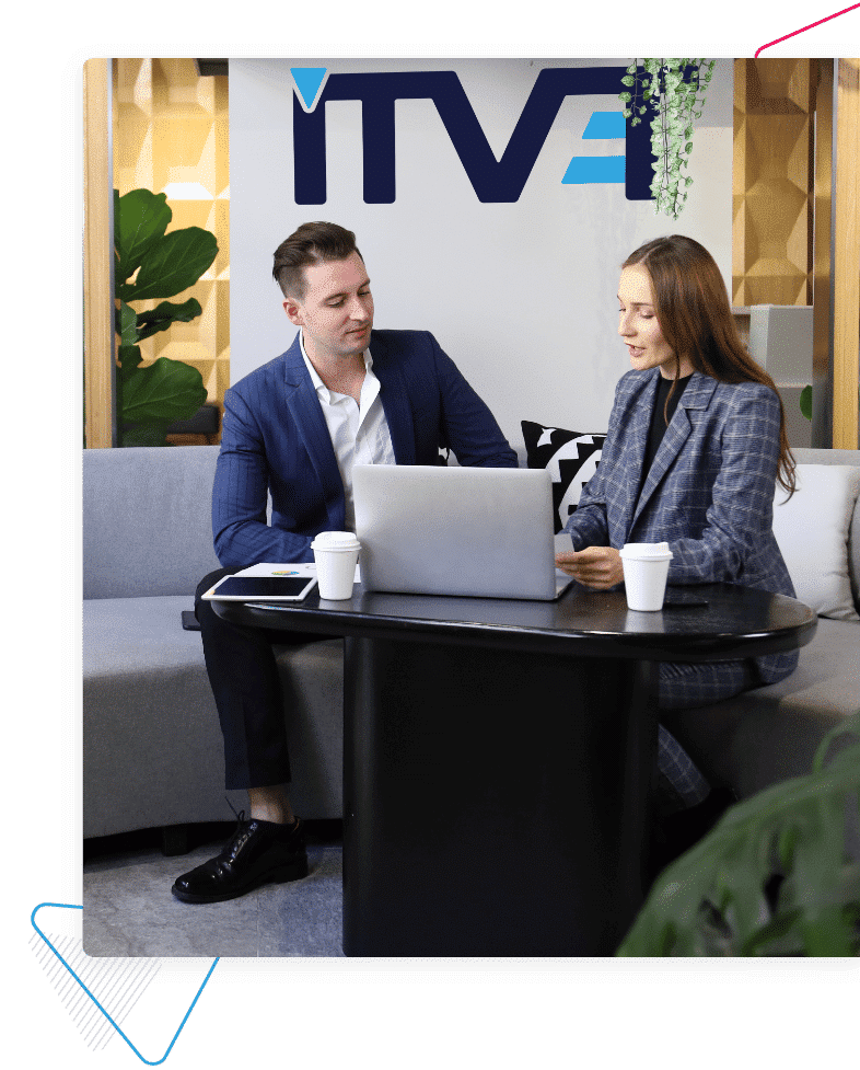 Two people from ITVET's CSR team.