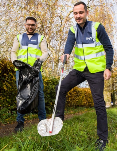 ITVET team out litter picking.