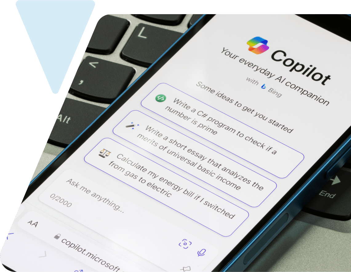 copilot software on a phone screen
