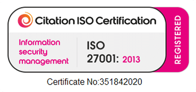 ISO 27001 certificate.