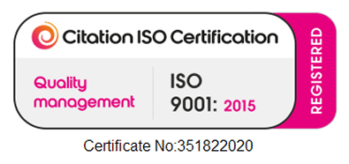 ISO 9001 certificate.